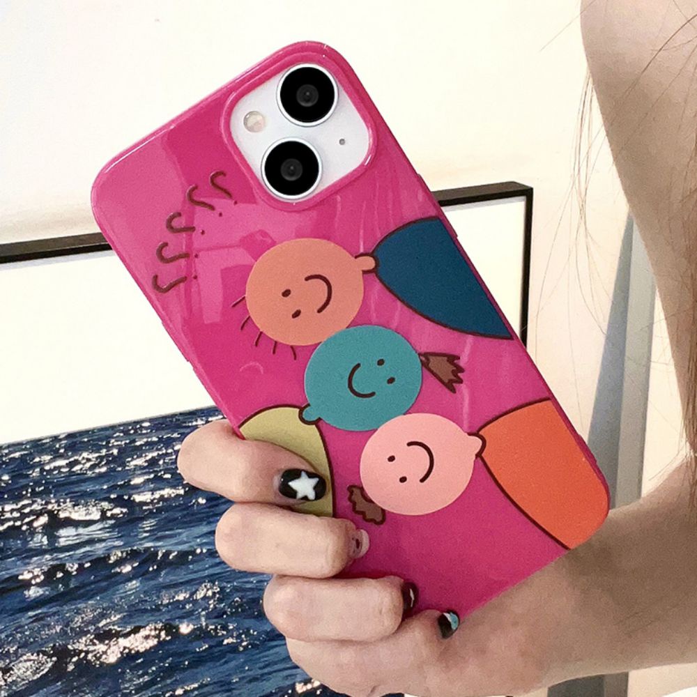 Ốp Điện Thoại TPU Mềm Siêu Mỏng Họa Tiết Mặt Cười Màu Sắc Vui Nhộn Cho IPhone 11 14 13 12 Pro Max XS XR 7 8 Plus