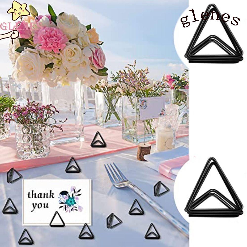 Set 20 Giá Đỡ Thẻ Tên Hình Tam Giác Bằng Kim Loại Siêu Bền Để Bàn Tiệc Cưới / Bé Sơ Sinh