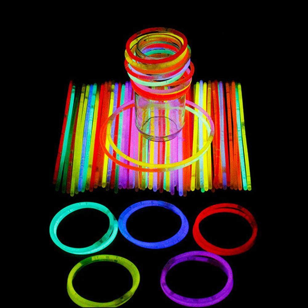 Set 100 Que Phát Sáng 4th of July 8 &quot;Trang Trí Vòng Cổ Và Vòng Tay 8 Màu Sắc
