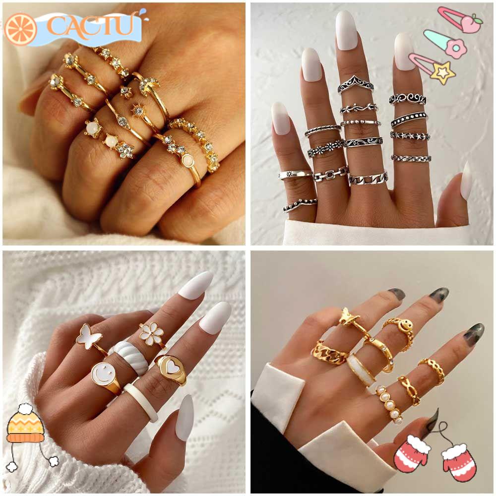 Bộ Nhẫn Thời Trang Phong Cách Vintage Dành Cho Nữ