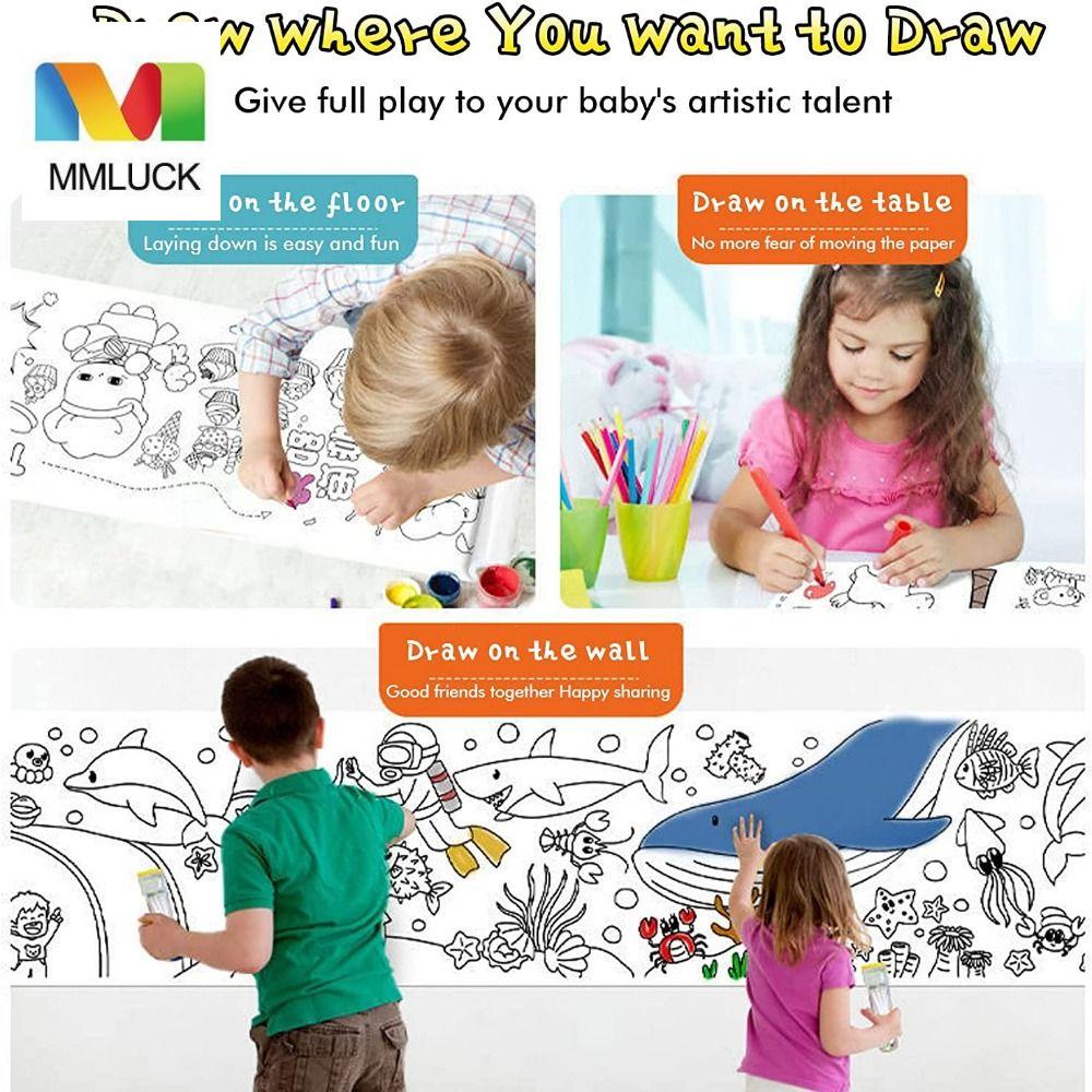 Cuộn Giấy Dán Màu Nước Đồ Chơi Giáo Dục Sớm Cho Bé Diy