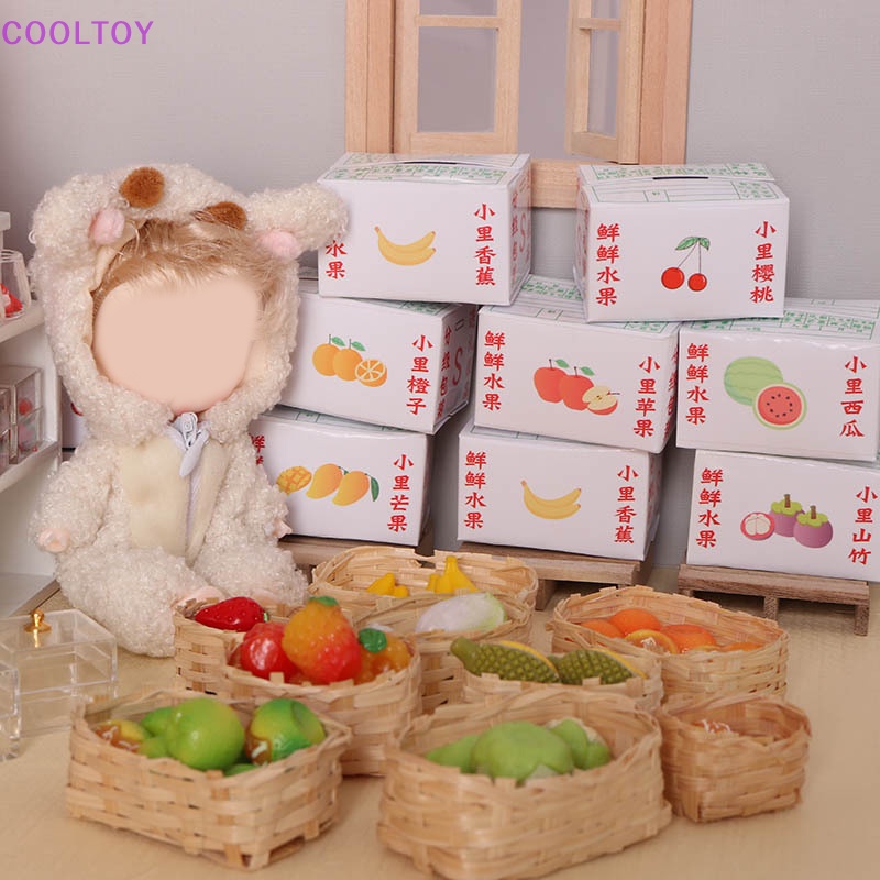 Cooltoy Hộp Giấy Các Tông Đựng Trái Cây Đồ Chơi Mini DIY Cho Nhà Búp Bê