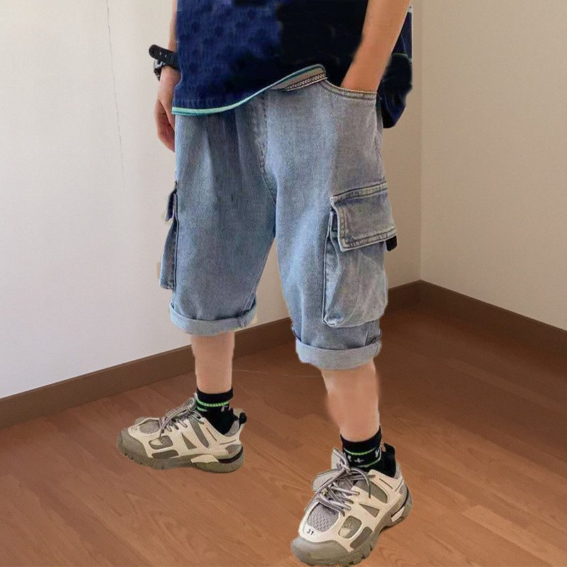 Quần Jeans Lửng Thời Trang Dành Cho Bé Trai