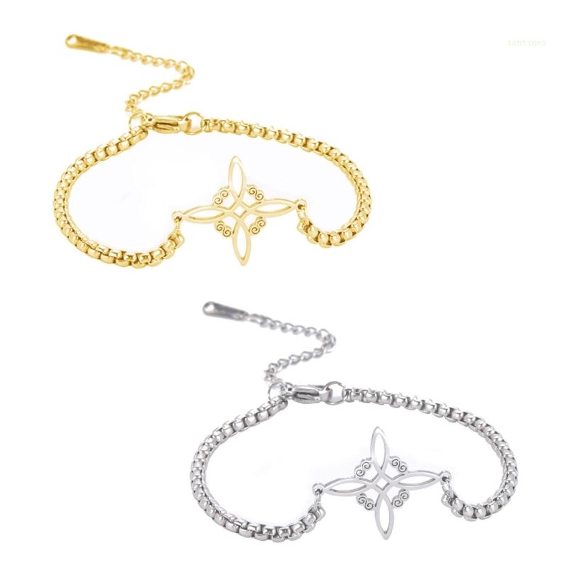 Vòng Đeo Tay Bùa Hộ Mệnh Bằng Thép Không Gỉ Cho Nữ