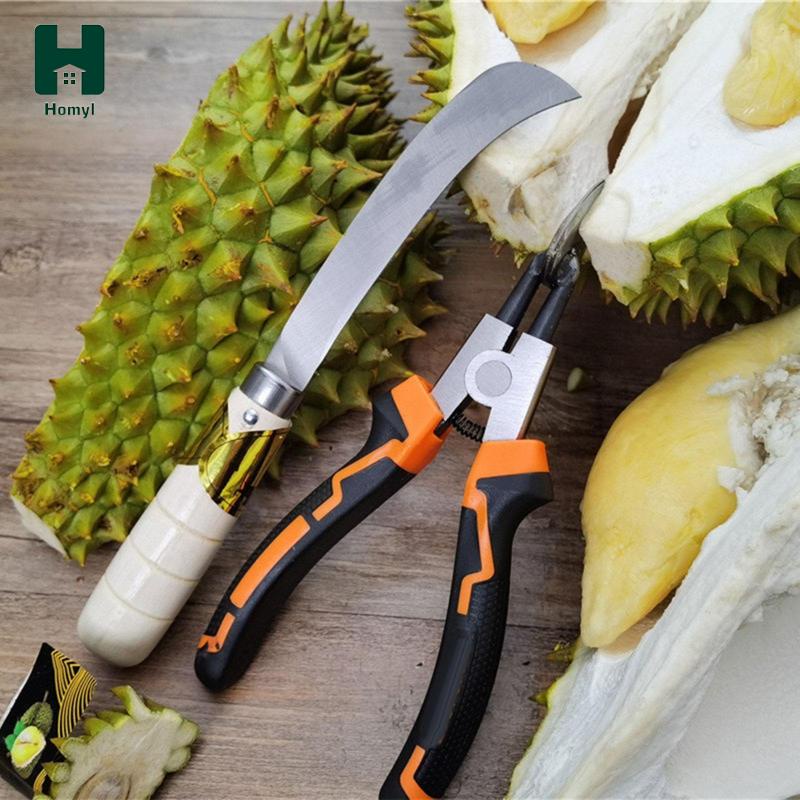 Dụng cụ mở vỏ trái cây Homyl dạng kẹp mịn cấp thực phẩm cho sầu riêng/dưa hấu