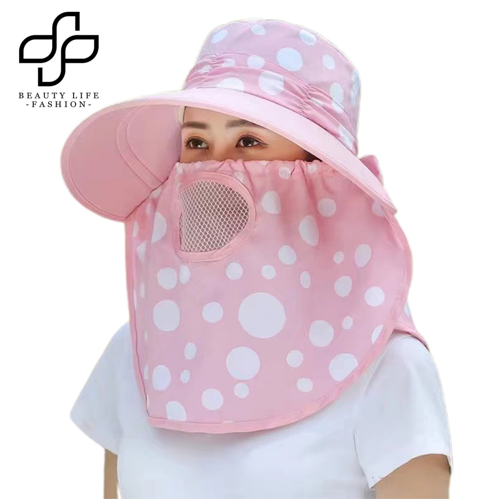 Nón Rộng Vành Chất Liệu Cotton Có Thể Gấp Gọn Thời Trang Đi Biển Cho Nữ