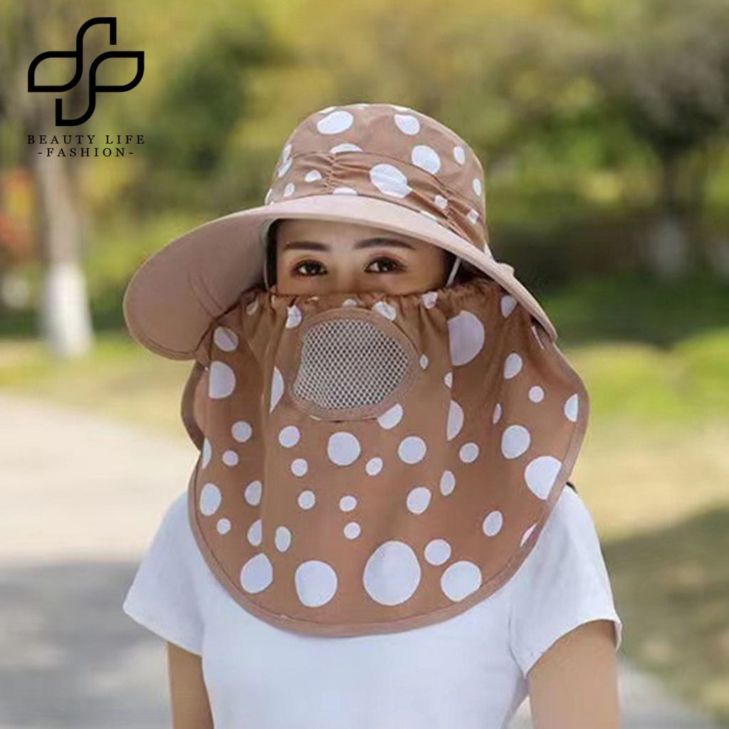 Nón Rộng Vành Chất Liệu Cotton Có Thể Gấp Gọn Thời Trang Đi Biển Cho Nữ