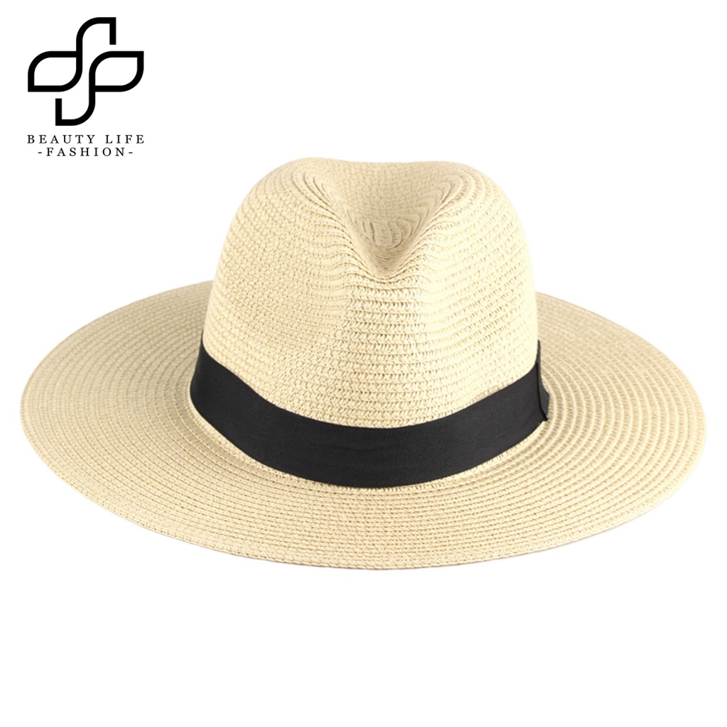 Mũ Cói Rộng Vành Chống Nắng / Tia UV / Thấm Nước Thời Trang Đi Biển Cho Nam Và Nữ