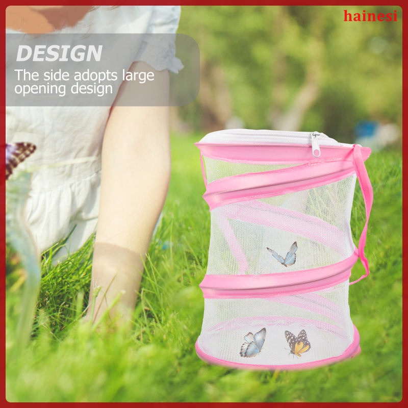 Đồ Chơi Xếp Hình Lồng Bướm 19x16cm Bằng Vải Màu Hồng Dành Cho Học Sinh Trẻ Em Ngoài Trời