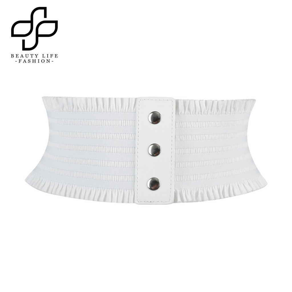 Thắt Lưng Bản Rộng Màu Trơn Co Giãn Tốt Thời Trang Dự Tiệc Cho Nữ