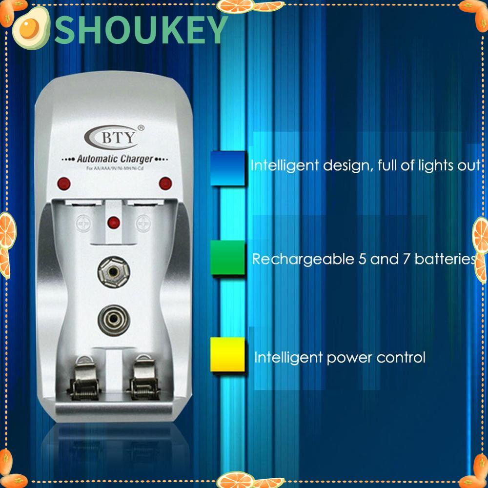 Đế Sạc Pin AA / AAA 9V Ni-MH Có Đèn LED Hiển Thị Tiện Dụng