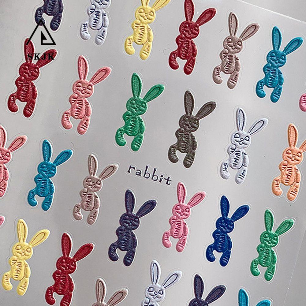 [Hàng mới về] Miếng Dán Móng Tay Trang Trí 5D Họa Tiết Hoạt Hình Nhiều Màu Sắc Cho Nữ Tự Làm