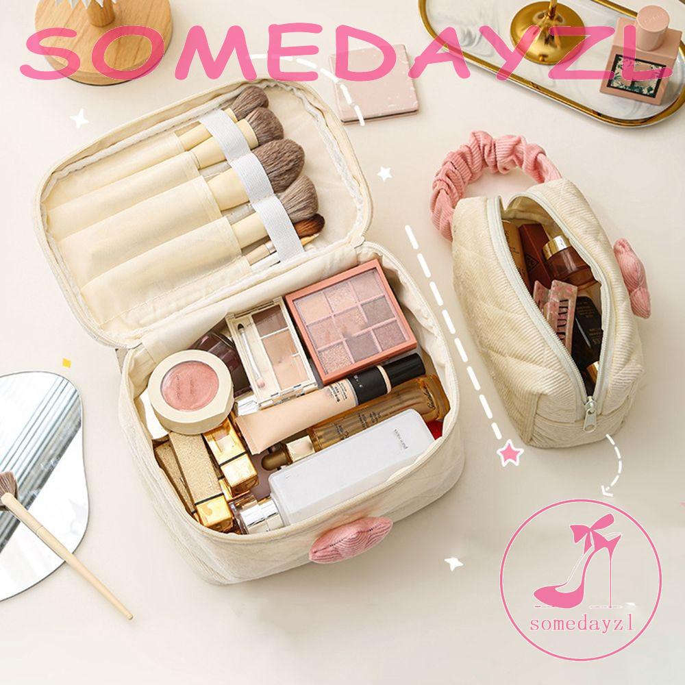 Túi Đựng Mỹ Phẩm Trong Suốt Họa Tiết Hoa Tulip Sức Chứa Lớn Tiện Dụng