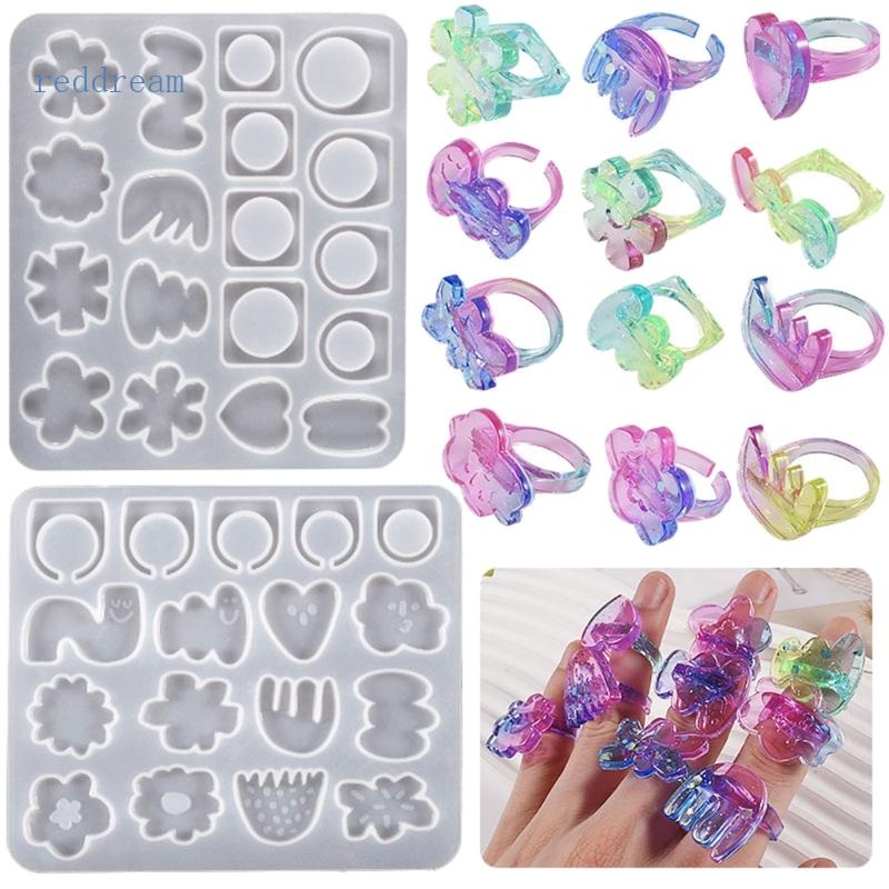 Khuôn Silicone Làm Nhẫn Hình Hoa Nhiều Kích Cỡ Khác Nhau Dễ Sử Dụng
