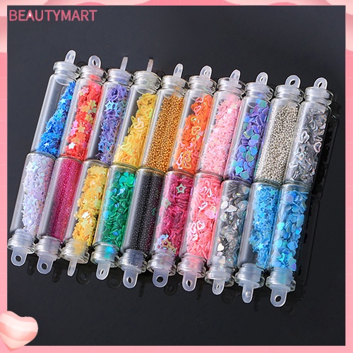 Bộ 20 Miếng Dán Trang Trí Móng Tay Hình Lọ Thủy Tinh Mini DIY