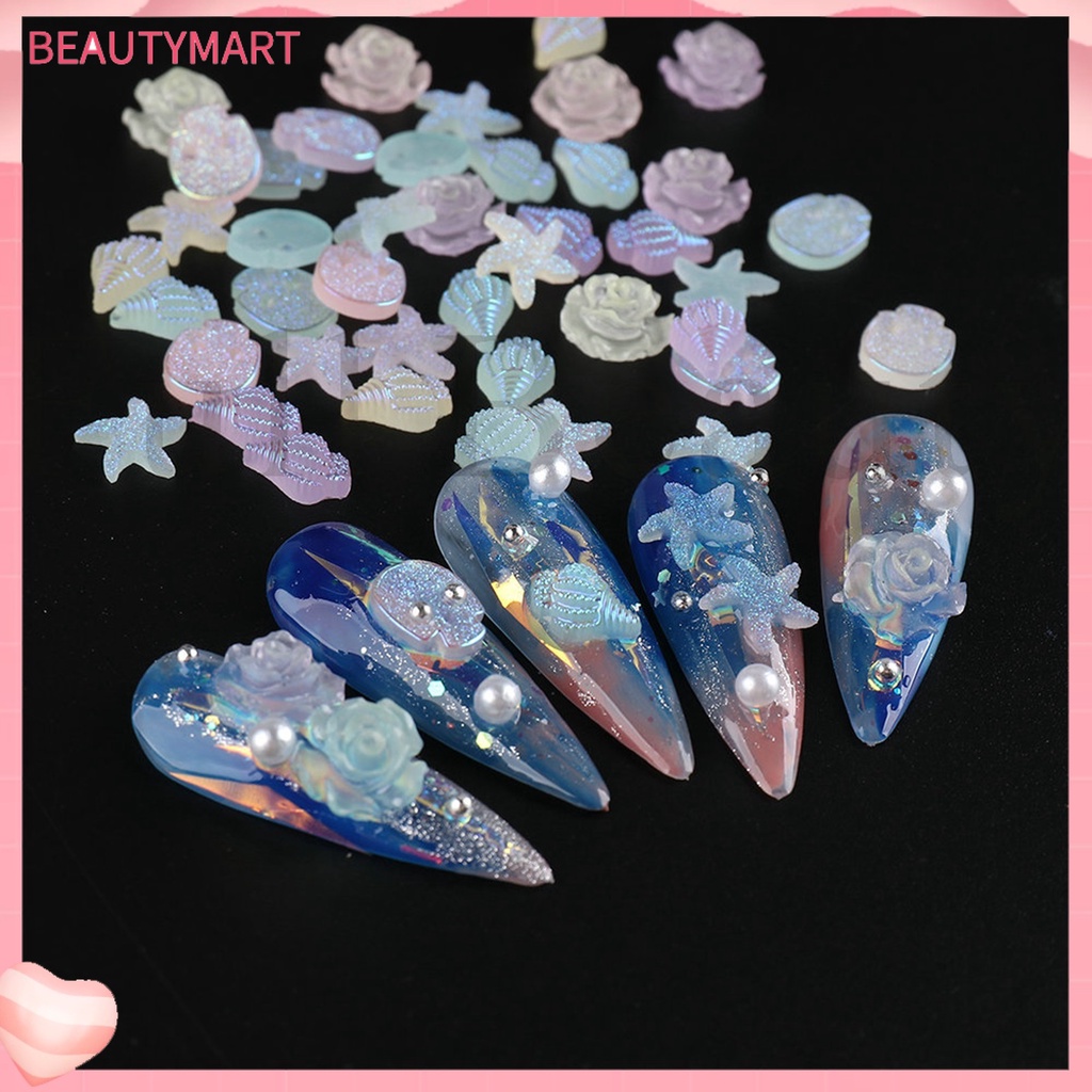 1 Hộp Phụ Kiện Trang Trí Móng Nghệ Thuật Tạo Hiệu Ứng 3D Phát Sáng Trong Bóng Tối DIY