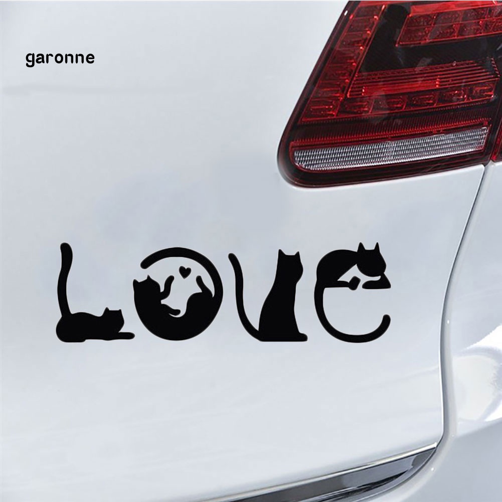 Nhãn Dán Trang Trí Xe Hơi Họa Tiết Mèo Dễ Thương Bắt Mắt