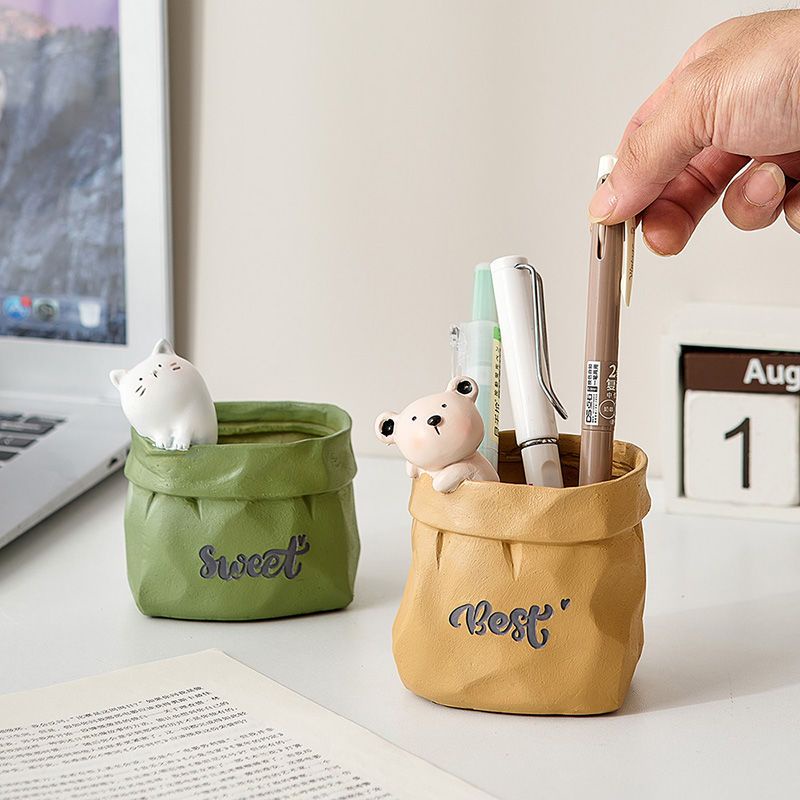 Ống Đựng Bút Để Bàn Hình Động Vật Dễ Thương Sáng Tạo Trang Trí Văn Phòng / Học Sinh Giá Đỡ