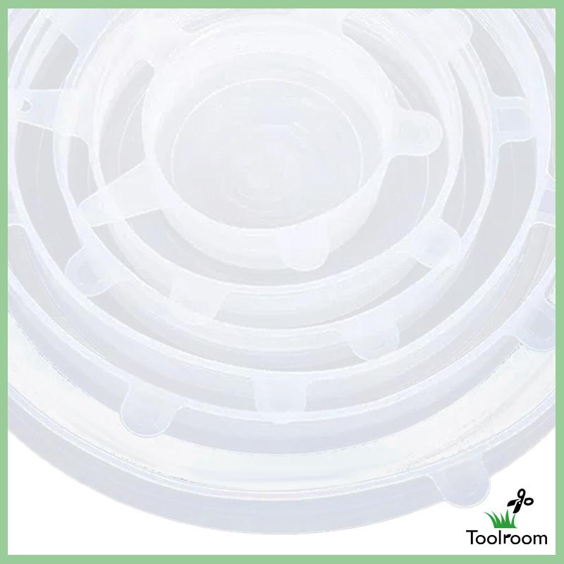 Set 6 Nắp Silicone Co Giãn Đậy Hộp Thực Phẩm