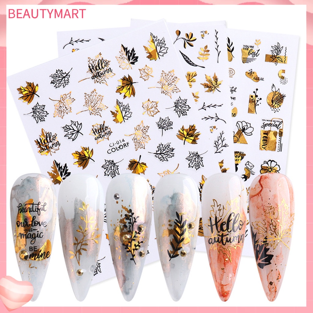 Bộ 3 Miếng Dán Móng Tay Hiệu Ứng 3D Họa Tiết Giáng Sinh Nhiều Màu Sắc