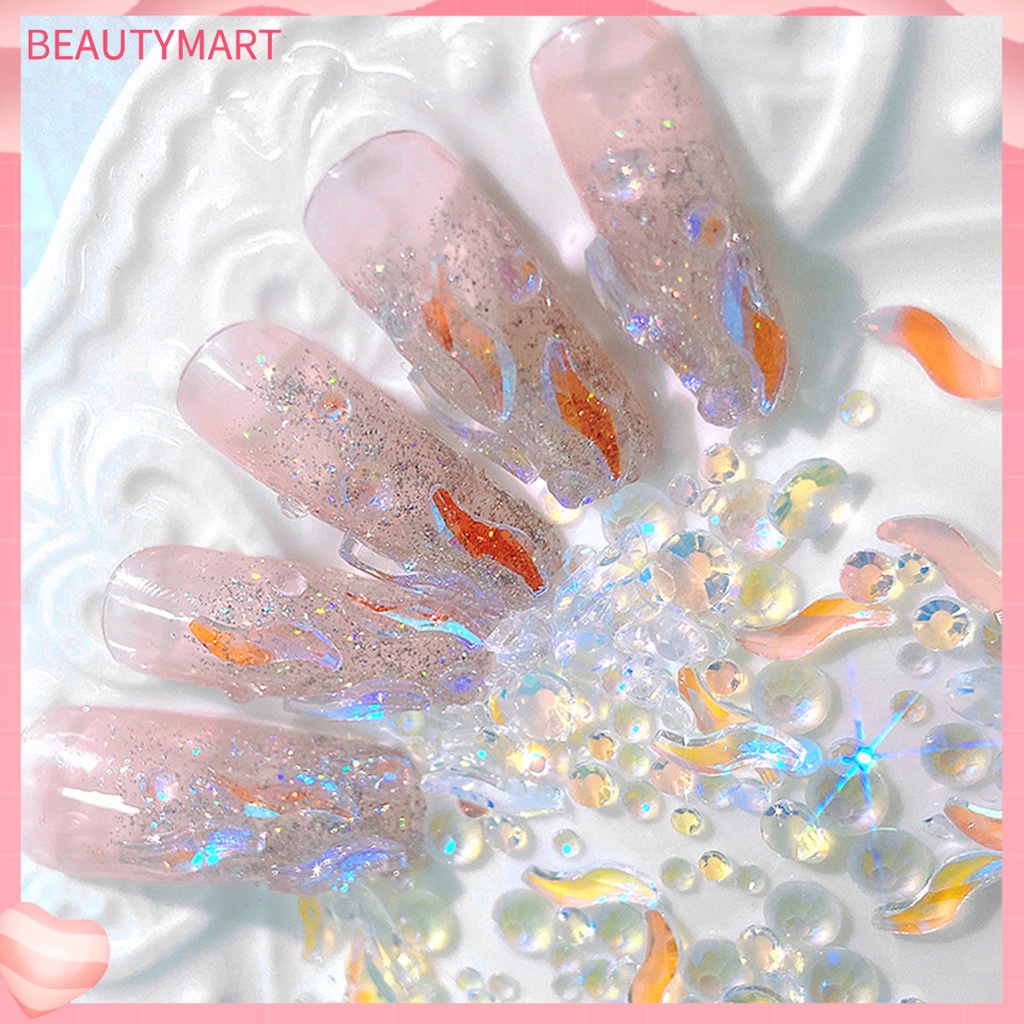 Phụ Kiện Trang Trí Móng Tay Hình Dạng Bất Đối Xứng Lấp Lánh Chống Thấm Nước DIY