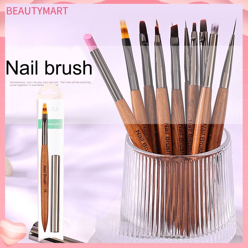 Cọ Vẽ Móng Nghệ Thuật Lông Mềm Không Đánh Dấu DIY Có Nắp Đậy