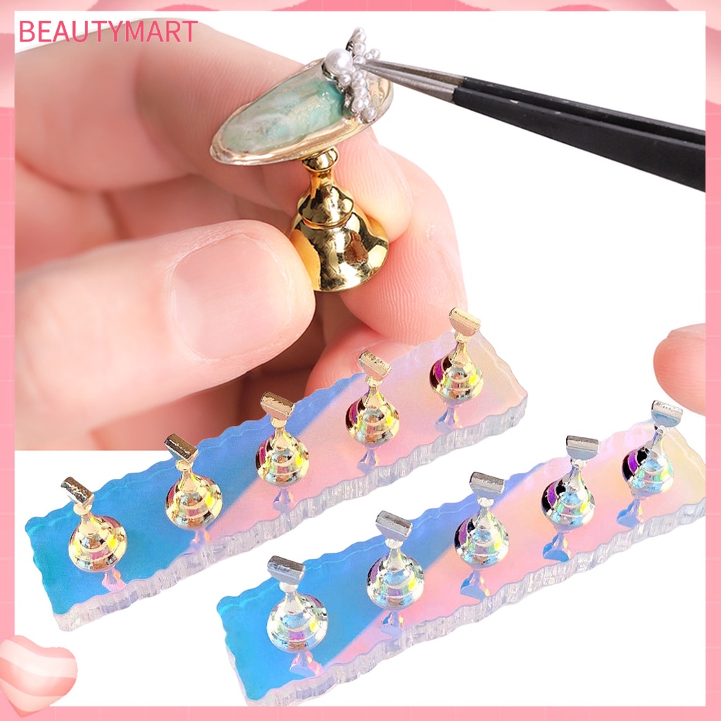 1 Bộ Giá Đỡ Trưng Bày Móng Tay Giả Lấp Lánh Có Thể Tháo Rời