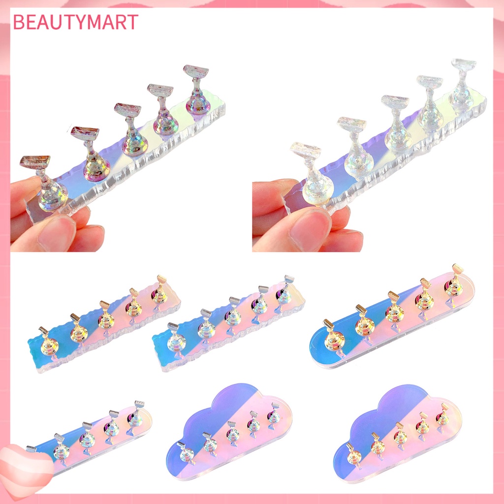 1 Bộ Giá Đỡ Trưng Bày Móng Tay Giả Lấp Lánh Có Thể Tháo Rời