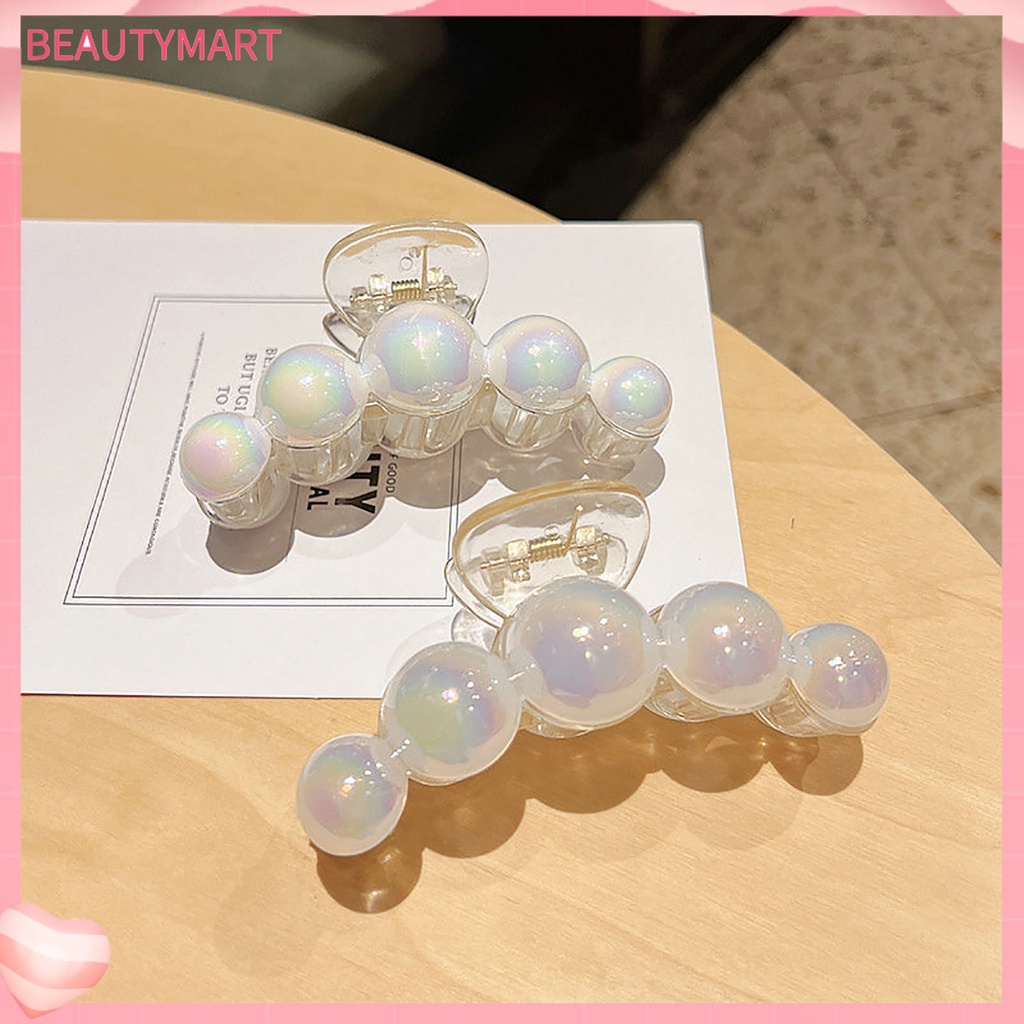 Kẹp Tóc Càng Cua Chống Trượt Đính Ngọc Trai Nhân Tạo Phong Cách Hoàng Gia Cho Nữ