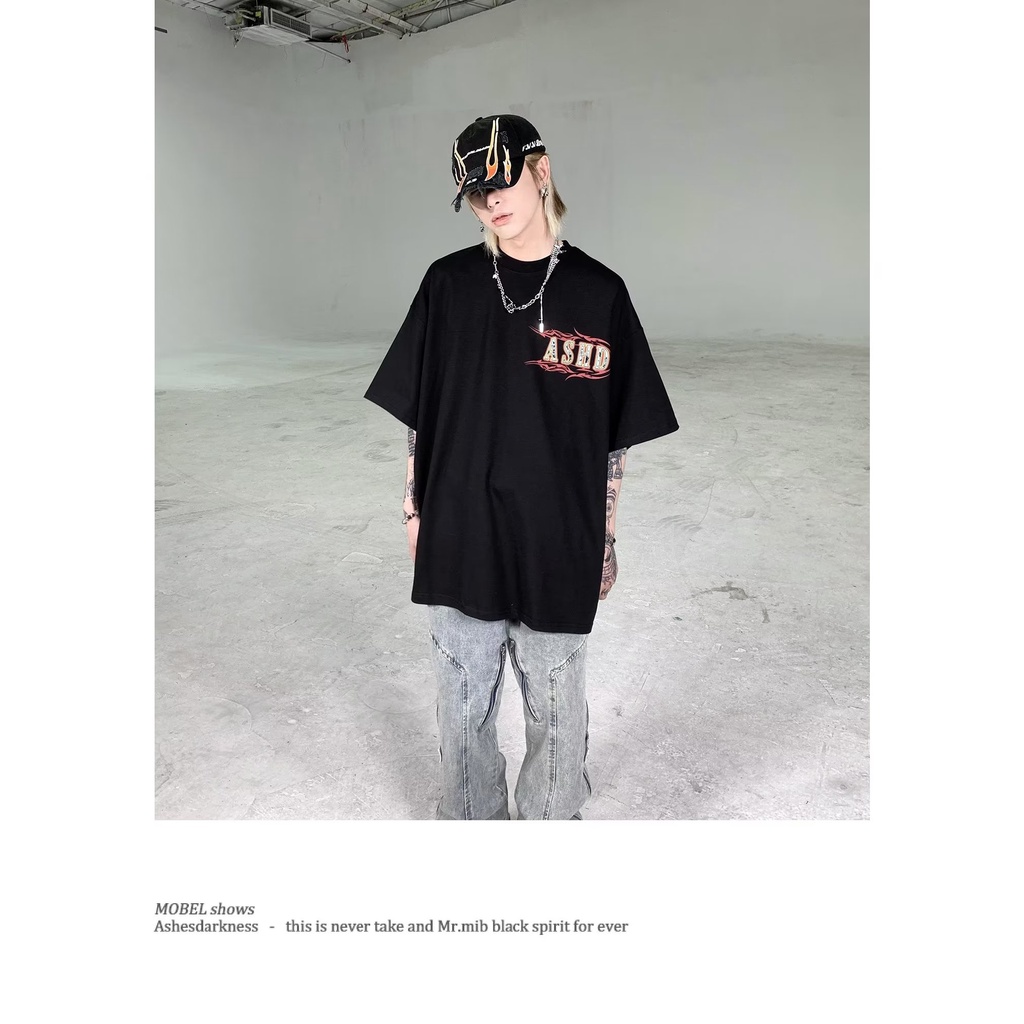 Áo Thun Tay Ngắn Cổ Tròn Dáng Rộng In Chữ Thời Trang Mùa Hè Dành Cho Cặp Đôi