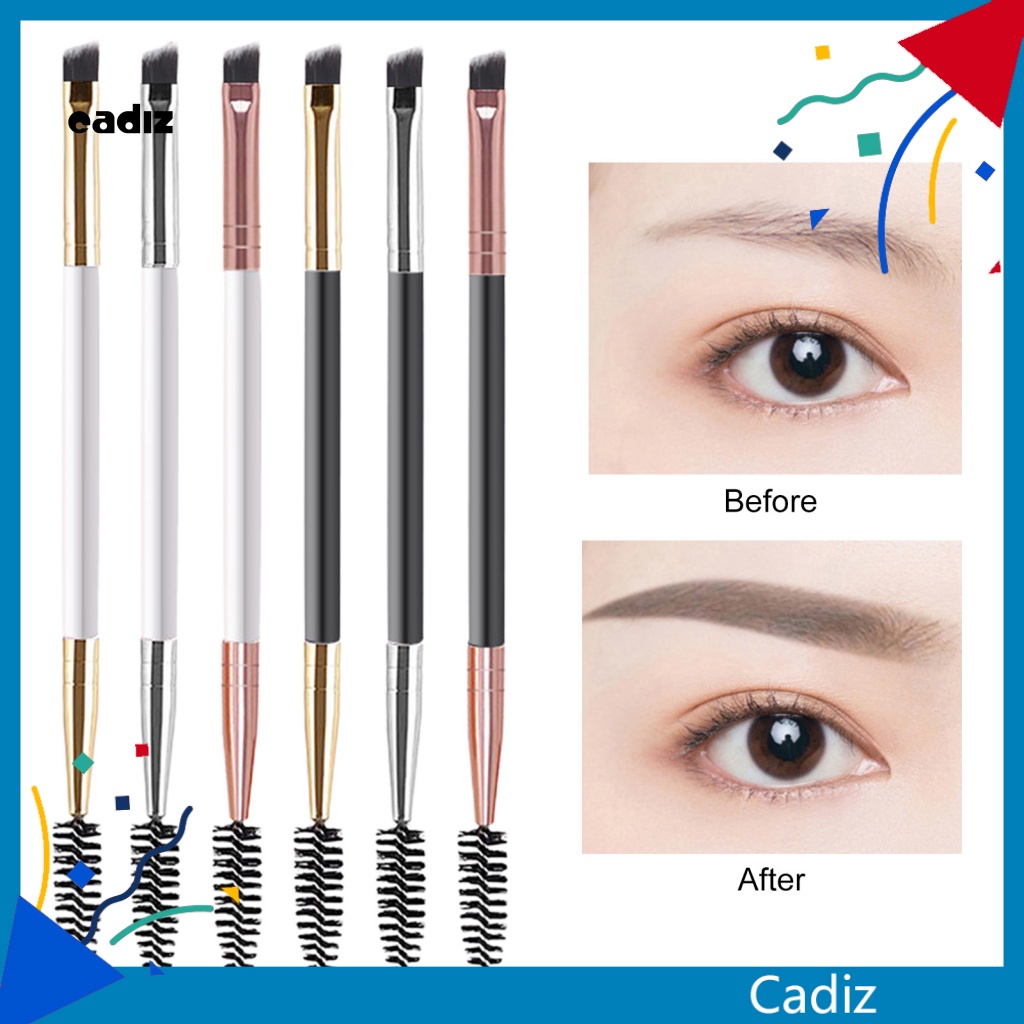 Bộ 3 Cọ Trang Điểm Lông Mi Lông Mềm Đa Năng Hai Đầu Bằng Gỗ