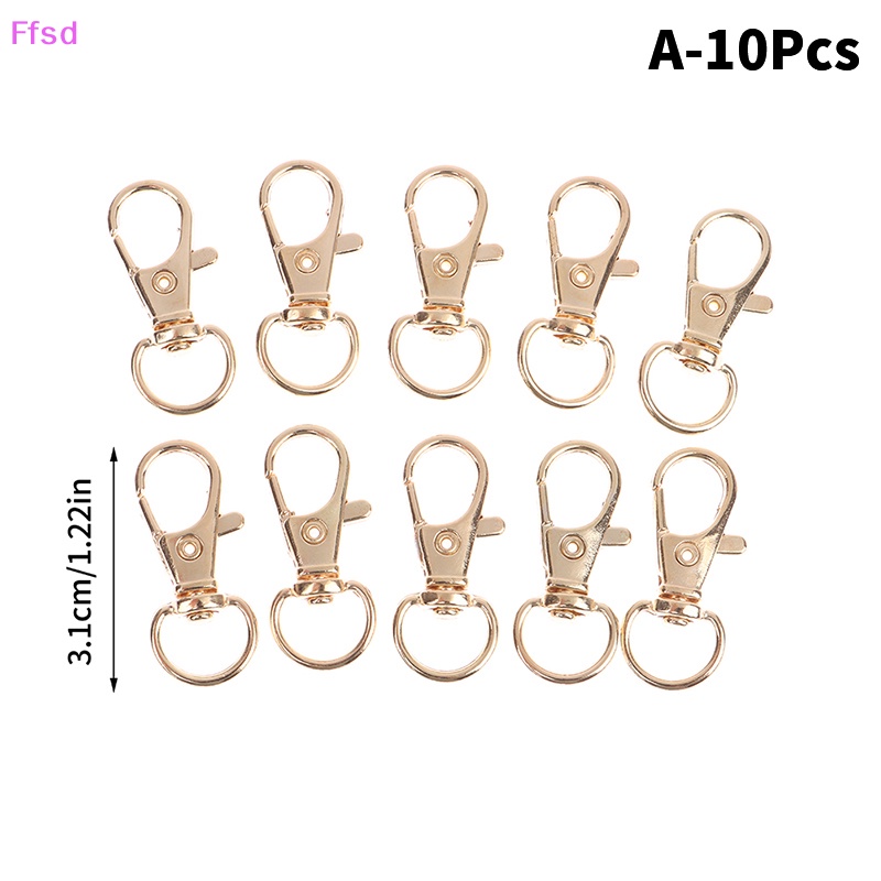 Bộ 10 Móc Khóa Tôm Hùm Bằng Kim Loại Dùng Làm Túi Xách DIY