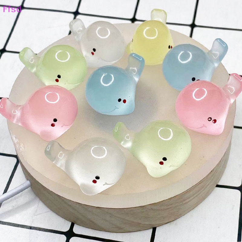 Bộ 6 Đồ trang trí Cá Heo Bằng Nhựa Phát Quang Độc Đáo Dùng Trang Trí DIY