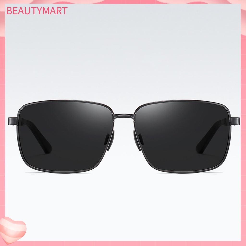 Kính Chống Tia UV Phân Cực Gọng Vuông Bằng Kim Loại Dành Cho Nam Lái Xe