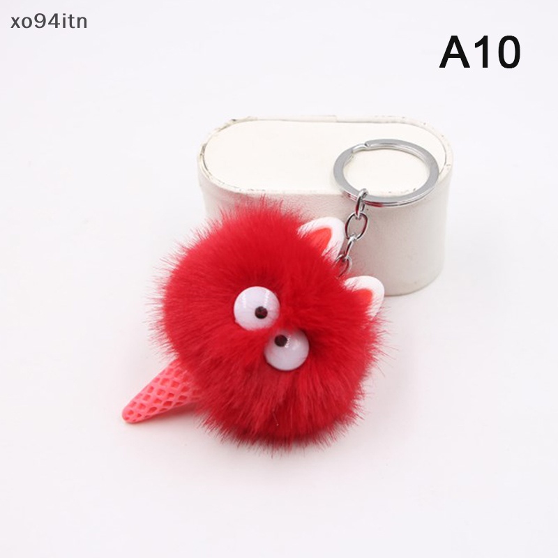 Móc Khóa Banh Lông Xù 6cm Gắn Trang Trí