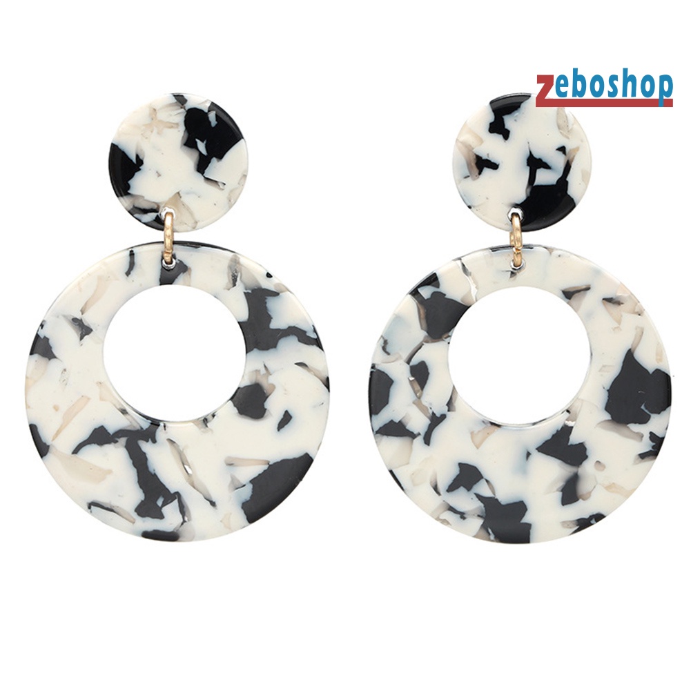 Khuyên Tai Hình Tròn Rỗng Phong Cách Vintage Cho Nữ