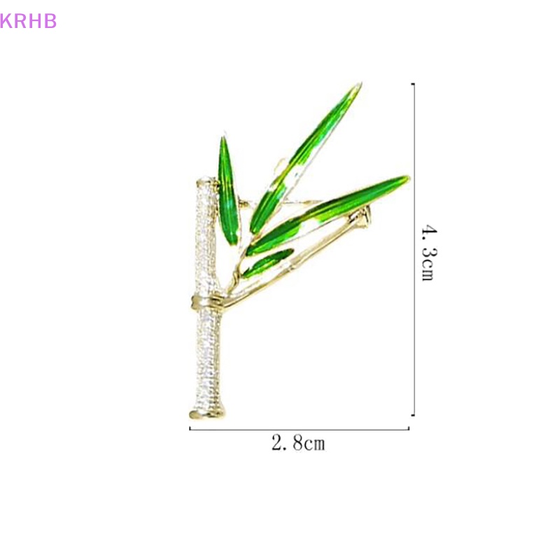 Ghim Cài Áo Hình Cây Tre Đính Đá Độc Đáo Mới