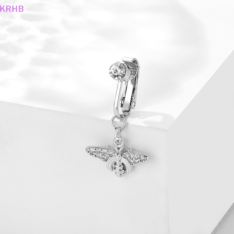 Khuyên Rốn Thép Đính Đá Zircon Hình Ong Sáng Tạo Quyến Rũ Mới