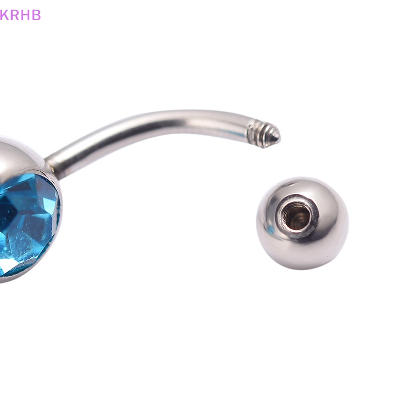 Khuyên Rốn Hình Đôi Cánh Bằng Thép Không Gỉ Đính Đá Thời Trang Dành Cho Nữ Mới