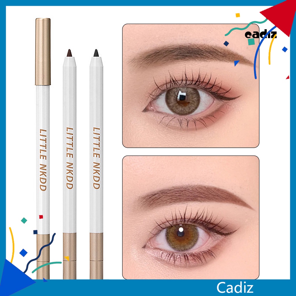 Bút Kẻ Mắt Dạng Gel Nhanh Khô Màu Đen / Nâu Chống Thấm Nước / Mồ Hôi Đầu Siêu Mảnh Tích Hợp Đồ Chuốt Tiện Lợi