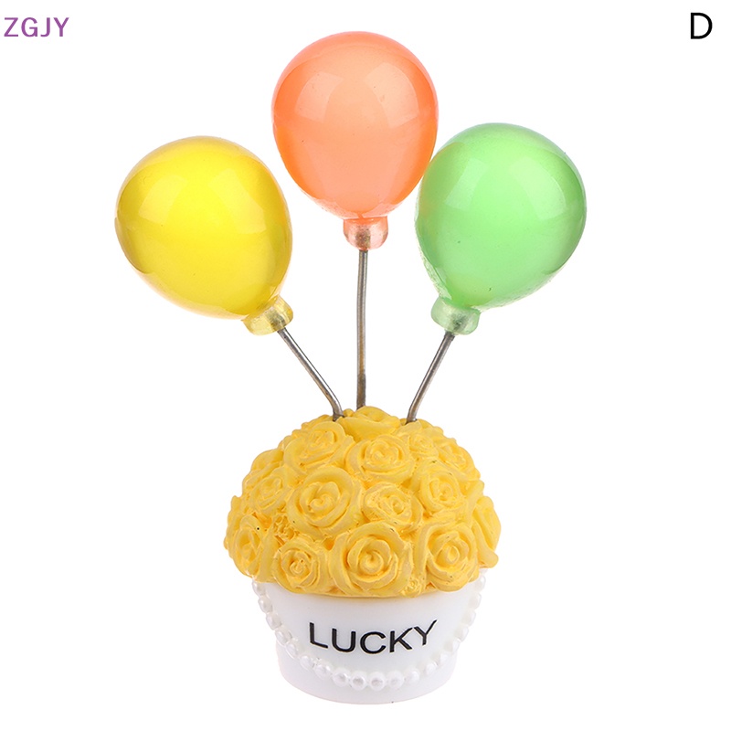 1 Bong Bóng Hoa Hồng Bằng Nhựa Resin Trang Trí Xe Hơi / Nhà Búp Bê Mới