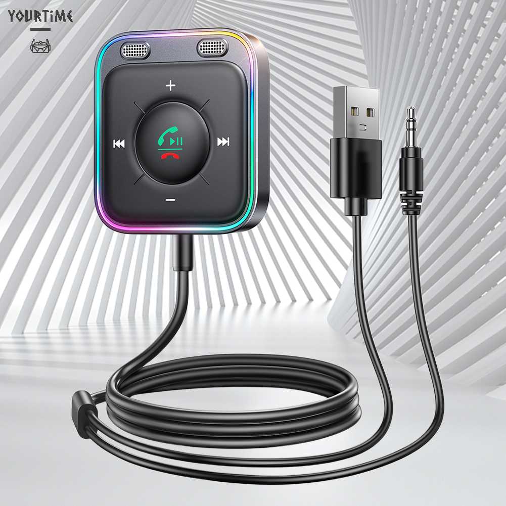 Bộ Chuyển Đổi Âm Thanh Bluetooth 5.3 AUX Kép Cho Xe Hơi