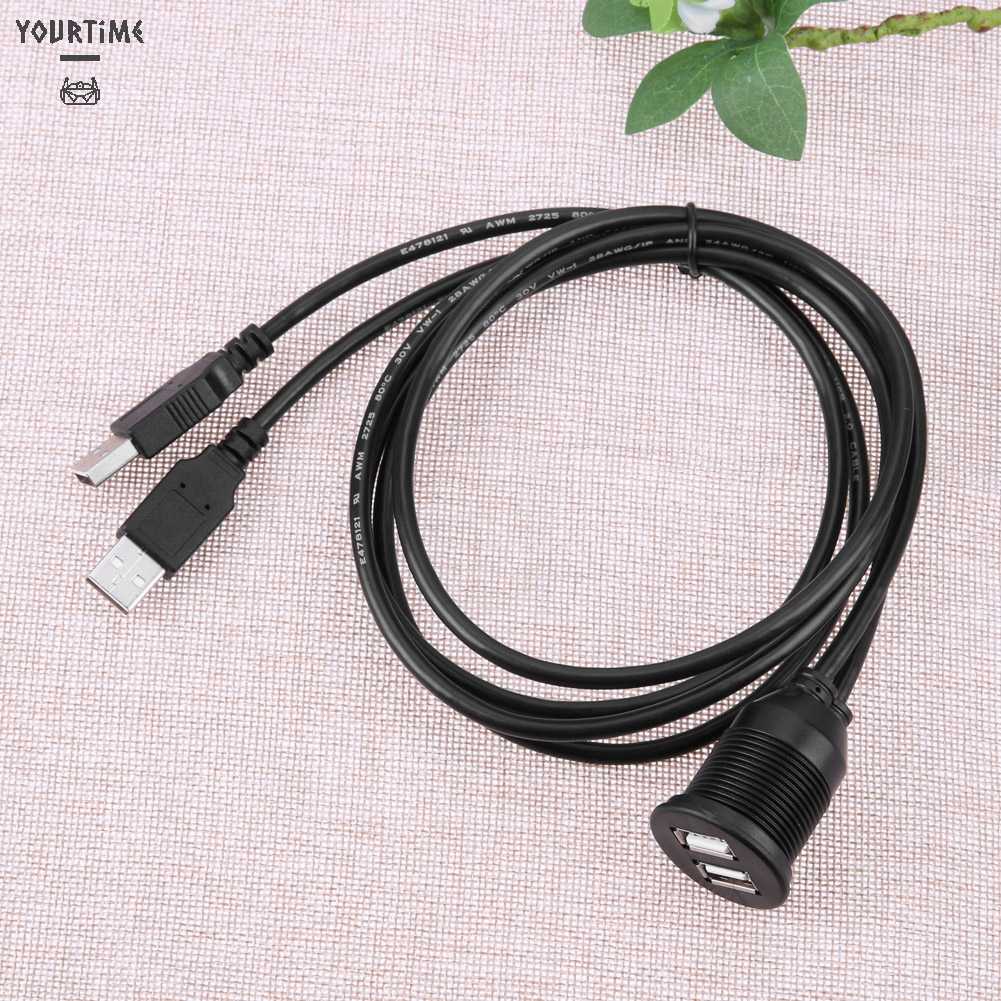 Dây Cáp Nối Dài Bảng Điều Khiển Xe Hơi Hai Cổng USB