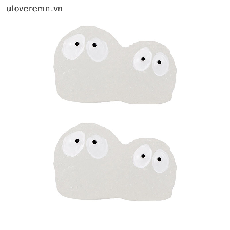 Bộ 2 Đồ trang trí Búp Bê Hoạt Hình Mini Màu Đen Phát Sáng Dùng Trang Trí Tiểu Cảnh