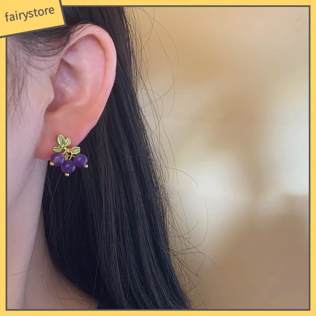 1 Đôi Bông Tai Hình Hoa Tulip Đính Ngọc Trai Nhân Tạo Thời Trang