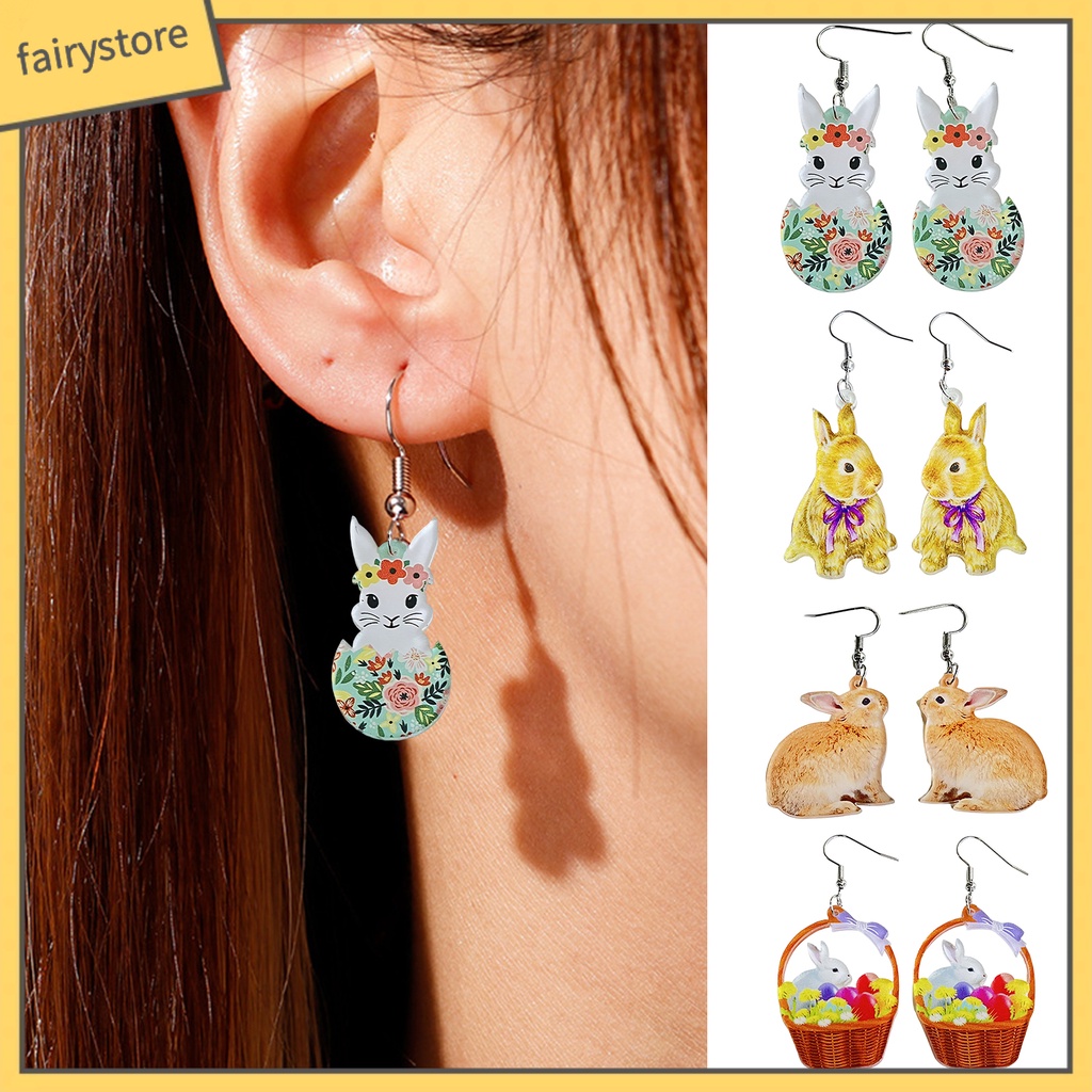 1 Đôi Bông Tai Acrylic Hình Thú Cưng Hoạt Hình Dễ Thương Dành Cho Nữ