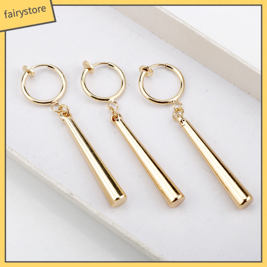 1 Bộ Bông Tai Dạng Móc Bằng Hợp Kim Màu Sắc Đơn Giản Lâu Trôi Cho Nữ