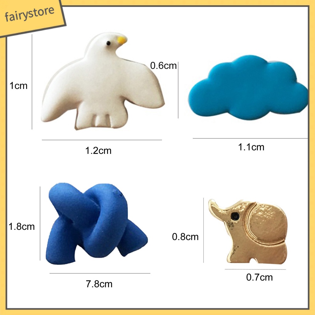 1 Đôi Bông Tai Xỏ Lỗ Hình Chú Voi Tinh Tế Dành Cho Nữ