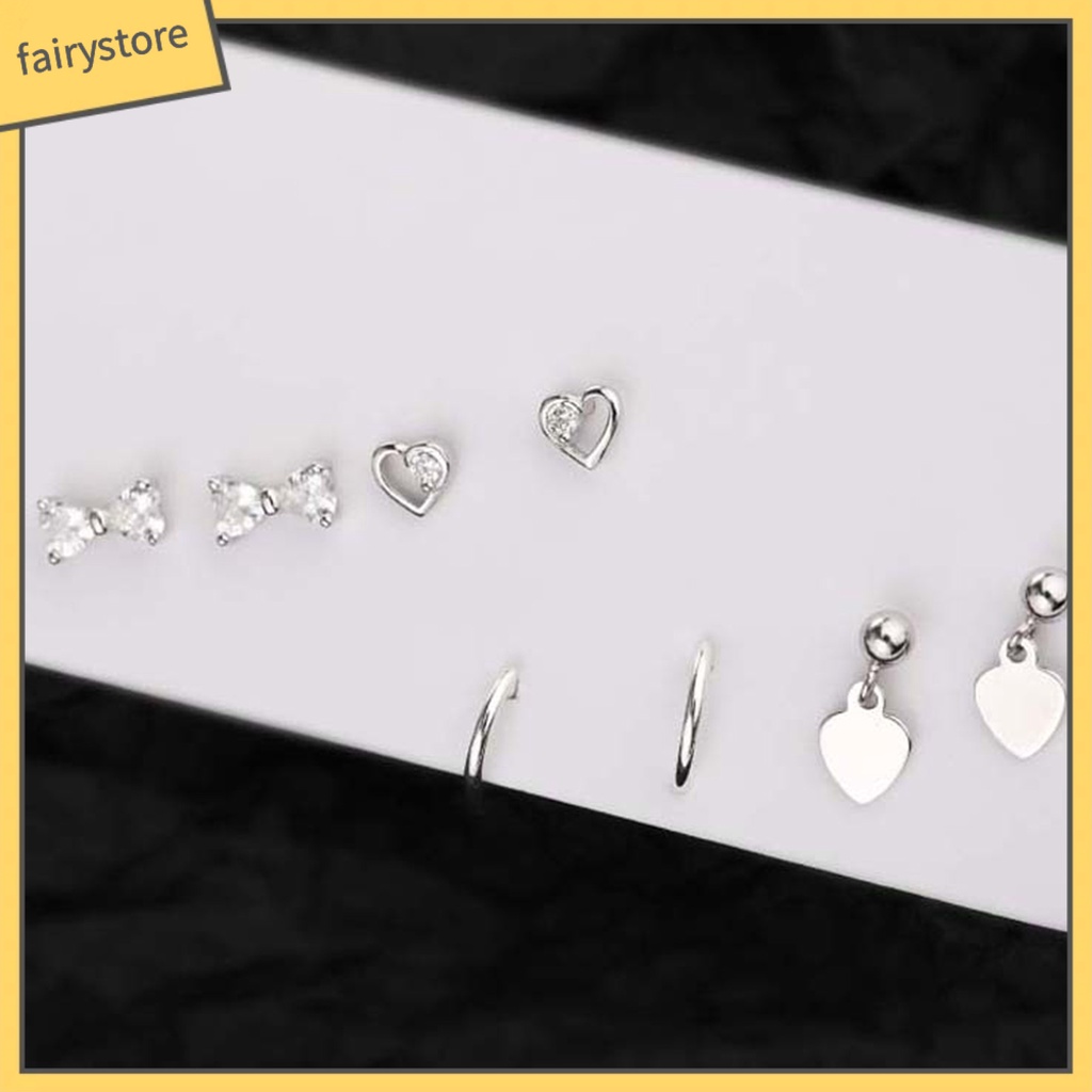 [FRO] 1 Đôi Bông Tai Xỏ Hình Trái Tim Dễ Thương Bằng Da Không Gây Oxy Hóa Trang Sức Hàng Ngày Tinh Tế