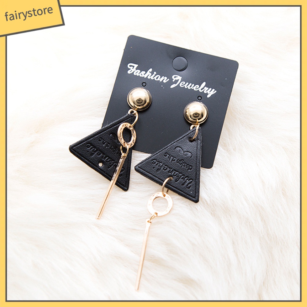 Bông Tai Hình Tam Giác Không Đối Xứng Thời Trang Dành Cho Nữ